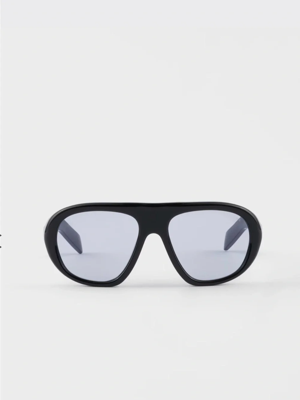 Prada Black Frame Sunglasses with Purple-Tinted Lenses